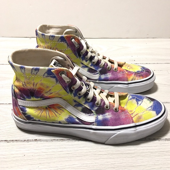 VANS Off The Wall Tie Dye High Top Skate Shoes - Men´s...